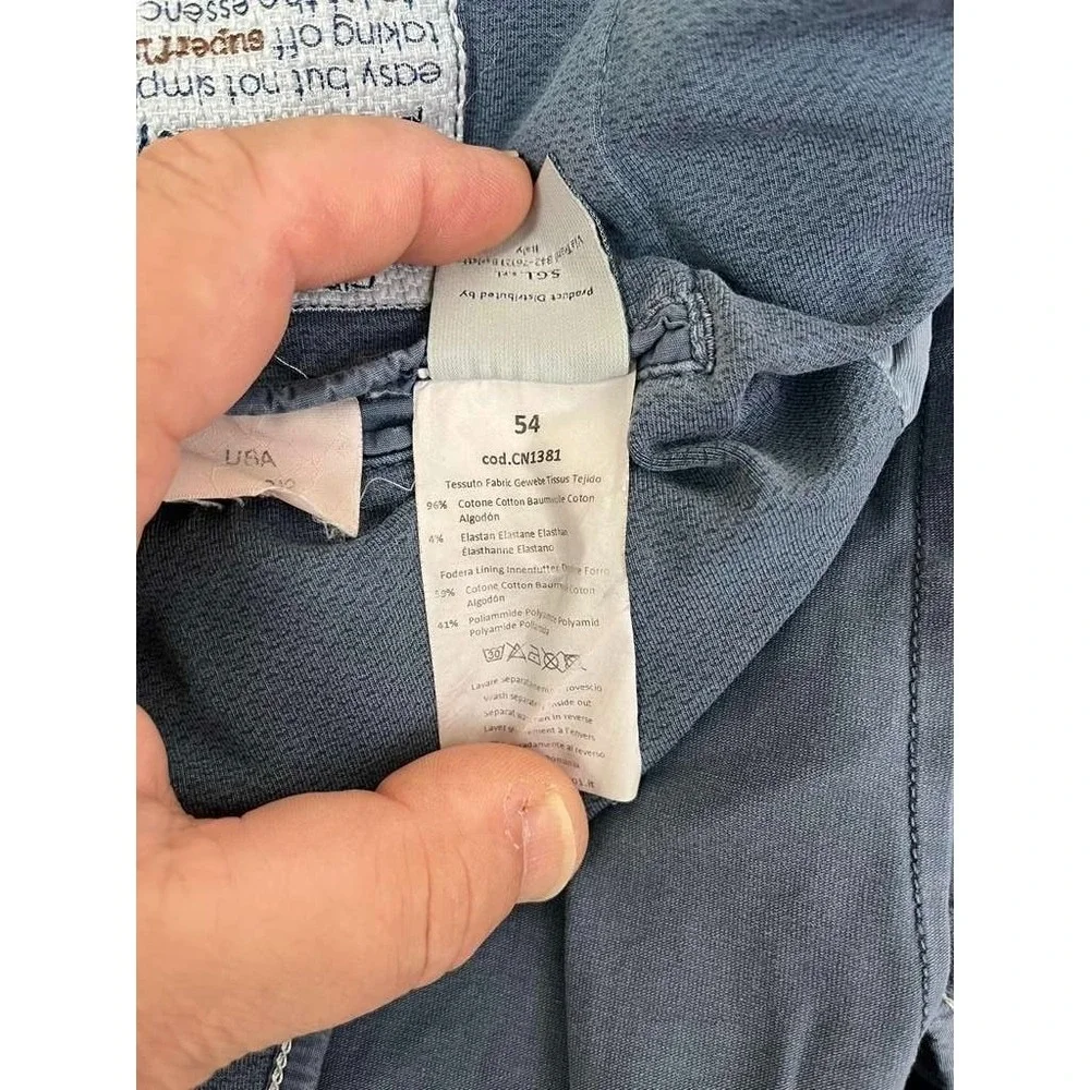 Circolo 1901 Blazer Mens 54 (Fits US 40) Blue Stretch‎ Unstructured Sport Coat